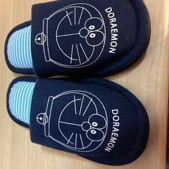 お子供様用 ドラえもんスリッパ ネイビーの画像