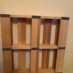 天然檜パレットベッド8枚セットの画像