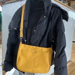 値下げしました‼️【ハンドメイド】帆布ショルダーバッグ マスタード 1226新品未使用の画像