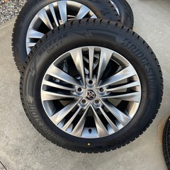 アルファード 40系新車外し純正ホイール 新品ブリヂストンブリザックスタッドレス タイヤ225/60R18 2025年4本 セットの画像
