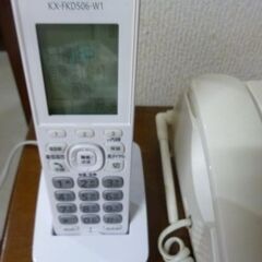 正常動作品PanasonicパーソナルFAXコピー機能付き電話機子機１台、KX-PD600DL-W　おたっくすの画像