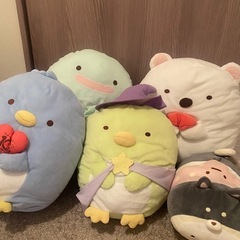 すみっこぐらしぬいぐるみ5個セットの画像