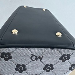 旭川市より引き取り限定！美品♪MARY QUANT♪ショルダーバッグ/ハンドバッグ/ 2way ミニボストン　ジャガード　モノグラムの画像