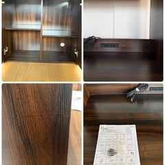 収納付き折りたたみデスクの画像