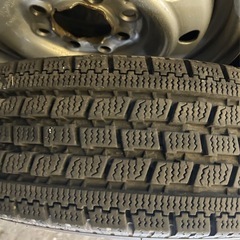 日産 ADバンで使用 13インチ 鉄ホイール ばり山　165/80R13 スタッドレス LTタイヤ 4本　サクシード　プロボックスの画像