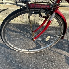 買い物に使っていた
赤い自転車の画像