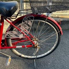 買い物に使っていた
赤い自転車の画像