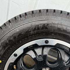 145/80/12 BSスタッドレスアルミセット　バリ山！　ハイゼットなどにの画像