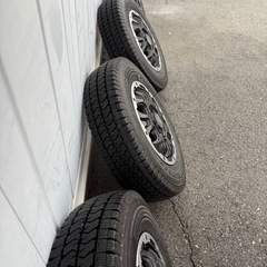 145/80/12 BSスタッドレスアルミセット　バリ山！　ハイゼットなどにの画像