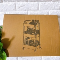 新品未使用‼️簡単組立❤️3段キッチンワゴン 軽量　キャスター付き 収納棚 すきま収納　ブラックの画像