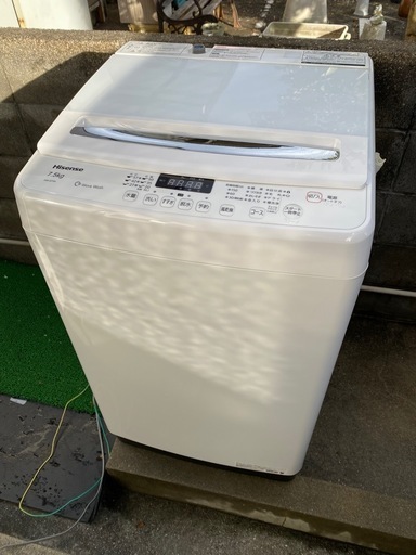 【決まりました】☆洗濯機　Hisense  7.5kg  HW-G75A  2019年製