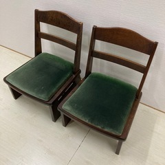 ロータイプ　ダイニングチェア　椅子　2脚セット　北海道民芸？の画像