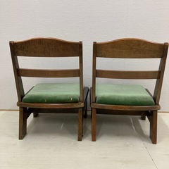 ロータイプ　ダイニングチェア　椅子　2脚セット　北海道民芸？の画像