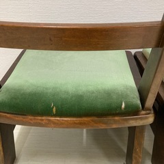 ロータイプ　ダイニングチェア　椅子　2脚セット　北海道民芸？の画像