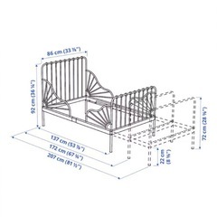 IKEA  伸長式子供ベッド の画像