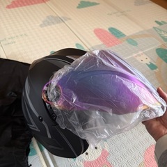 GXC ヘルメット マットブラック ミラーシールドの画像