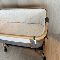 【美品】2023年購入　HZDMJベビーベッド グレーの画像