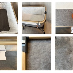【美品】2023年購入　HZDMJベビーベッド グレーの画像