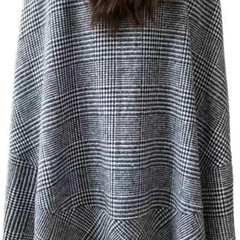 ポンチョ風アウター／チェック柄／羽織り／ゆったり／Lサイズ／春秋冬／着回し上手⭐️新品未使用の画像