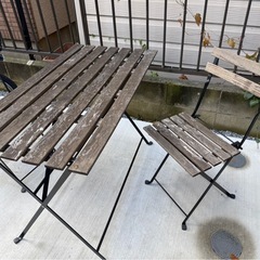 IKEA アウトドアテーブルセット(折りたたみ)の画像