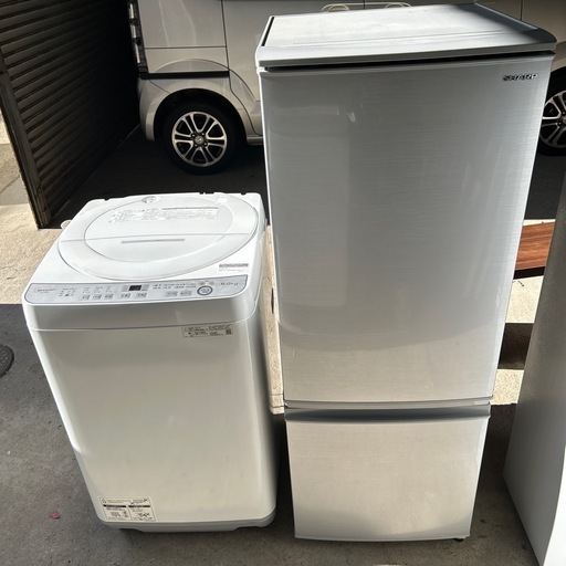 SHARP 単身用　洗濯機　冷蔵庫セット高年式　美品