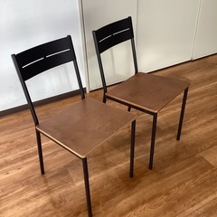ダイニングチェアー〈2脚セット〉町田市再生家具】　252801の画像