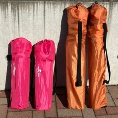 【お得】アームチェアセット（通常サイズ：オレンジ2脚、ミニサイズ：ピンク2脚）の画像