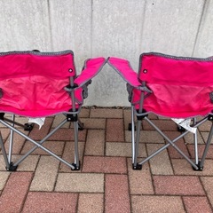 【お得】アームチェアセット（通常サイズ：オレンジ2脚、ミニサイズ：ピンク2脚）の画像