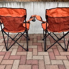 【お得】アームチェアセット（通常サイズ：オレンジ2脚、ミニサイズ：ピンク2脚）の画像