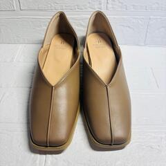 ロペピクニックパサージュ パンプス 25.0cm スクエアトゥセンターシーム甲深の画像