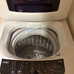 ハイアール 4.2kg 全自動洗濯機　ブラックの画像