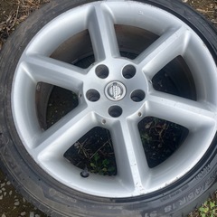 希少】日産 Z33 フェアレディZ 前期純正 18インチ アルミホイール 4本セット 8J+30 / 8.5J+33の画像