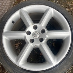 希少】日産 Z33 フェアレディZ 前期純正 18インチ アルミホイール 4本セット 8J+30 / 8.5J+33の画像