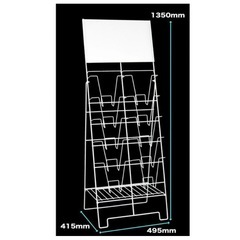 【新品】ワイヤーカタログスタンド（2列5段）の画像