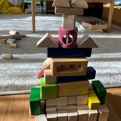 木の積み木　の画像