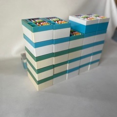 セーブ そろばん 貯金箱 ペン立て＆印鑑ケース 9桁算盤 水色 24個 ピンク 13個 合計 37個 未使用自宅保管品含む  の画像