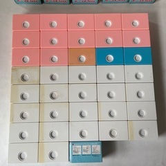 セーブ そろばん 貯金箱 ペン立て＆印鑑ケース 9桁算盤 水色 24個 ピンク 13個 合計 37個 未使用自宅保管品含む  の画像