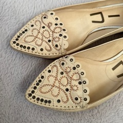 山羊革　フラットシューズの画像