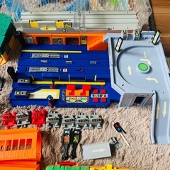 プラレール レール パーツ 駅 トンネル 転車台 まとめての画像