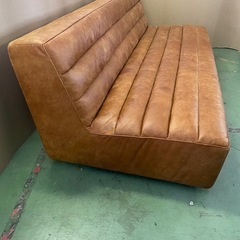 ○東000 クラッシュゲート ソファ 本革 3人掛け ゼファーソファ ブランド家具 キャメル  ヴィンテージ調の画像