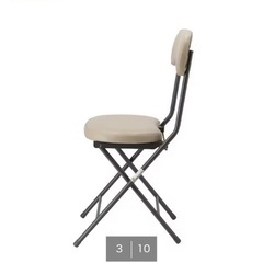 ニトリ 折りたたみチェア バーミーズ モカの画像