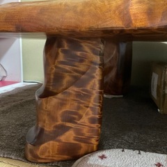 天然木 一枚板風 座卓／ローテーブル 重厚感・存在感抜群の画像