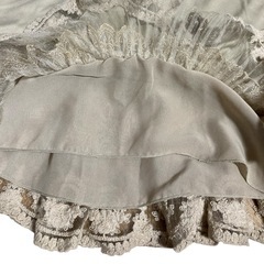 【新品】axes femme 裾レース チュール ペチスカート 総ゴム ベージュ Mの画像