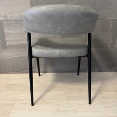 ダイニングチェア　黒　グレーの画像