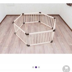 木製　ベビーサークルの画像