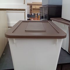 ★リユースのサカイ水戸店★  プラケース ブラウン＆ホワイト H23.5×D37×W26 クリーニング済み MT6882の画像