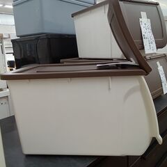 ★リユースのサカイ水戸店★  プラケース ブラウン＆ホワイト H23.5×D37×W26 クリーニング済み MT6882の画像