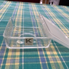 美原店 未使用 HOYA ガラス 保存容器 3点セット 蓋付き 料理小鉢　昭和レトロの画像