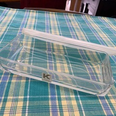 美原店 未使用 HOYA ガラス 保存容器 3点セット 蓋付き 料理小鉢　昭和レトロの画像