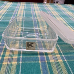 美原店 未使用 HOYA ガラス 保存容器 3点セット 蓋付き 料理小鉢　昭和レトロの画像